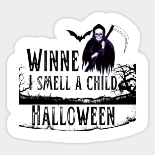 Winnie I smell a child vintage Halloween costume Sticker